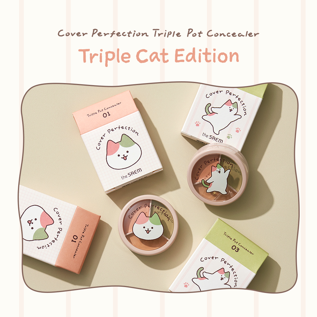 Limited Edition Cat Cover Perfection Triple Pot Concealer