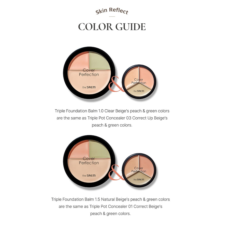 Cover Perfection Triple Foundation Balm Dual + Brush Special Gift Set 13g+4.5g*2