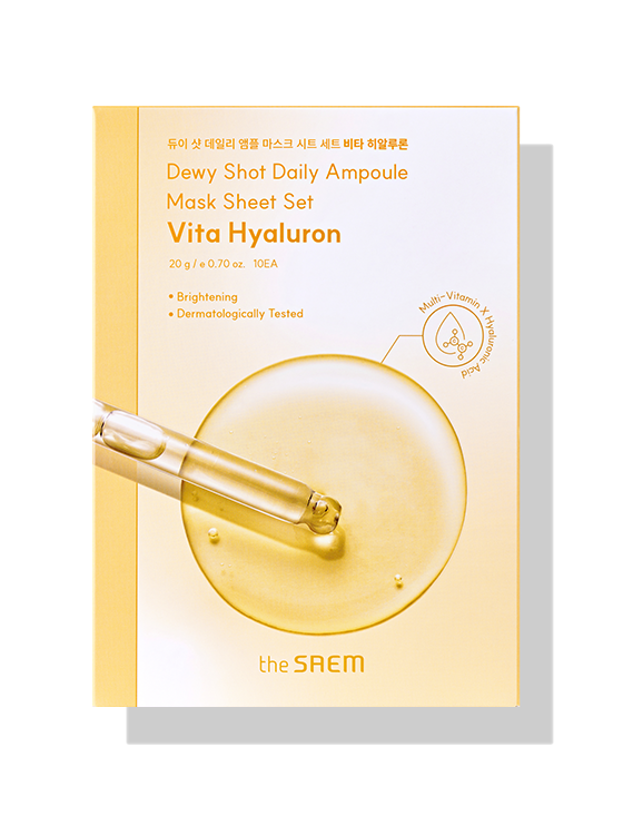 Dewy Shot Daily Ampoule Mask Sheet Vita Hyaluron/ Collagen (10 Sheets)