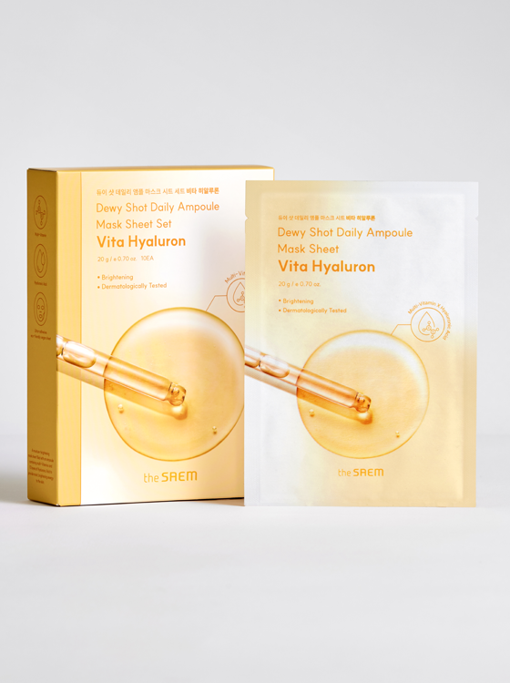 Dewy Shot Daily Ampoule Mask Sheet Vita Hyaluron/ Collagen (10 Sheets)