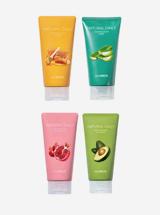 Natural Daily Cleansing Foam (Honey/ Avocado/ Pomegranate/ Aloe) 150ml