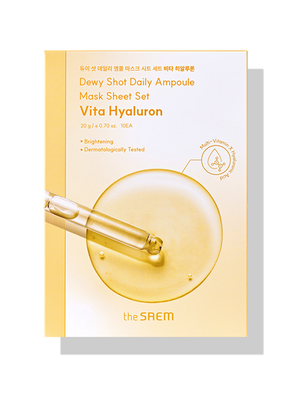 Dewy Shot Daily Ampoule Mask Sheet Vita Hyaluron/ Collagen (10 Sheets)
